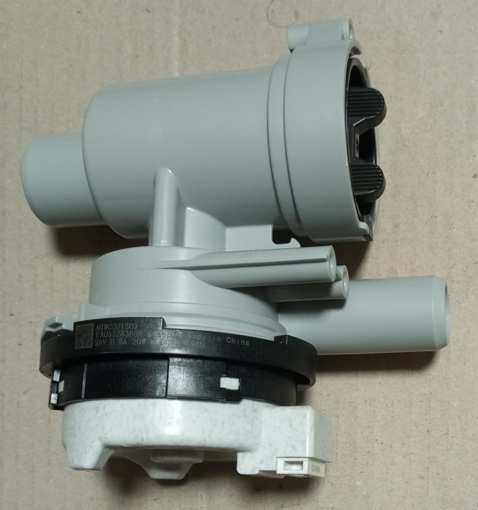 [FILA 7][AE4] Pump Assembly,Drain AHA75693501, Compatible con Modelos LG WT13BSBP, WT13BSS6H, WT13DSBP, WT15DSBP, WT16DSBP, WT17DSBP, WT17WSBP, WT18BSB, WT18DPB, WT19VSB, WT9DSBP